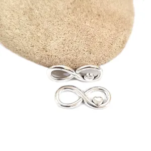 10 pcs  infinity charms, silver plated charms, jewelry making, DIY charms, infinity symbol, personalized jewelry