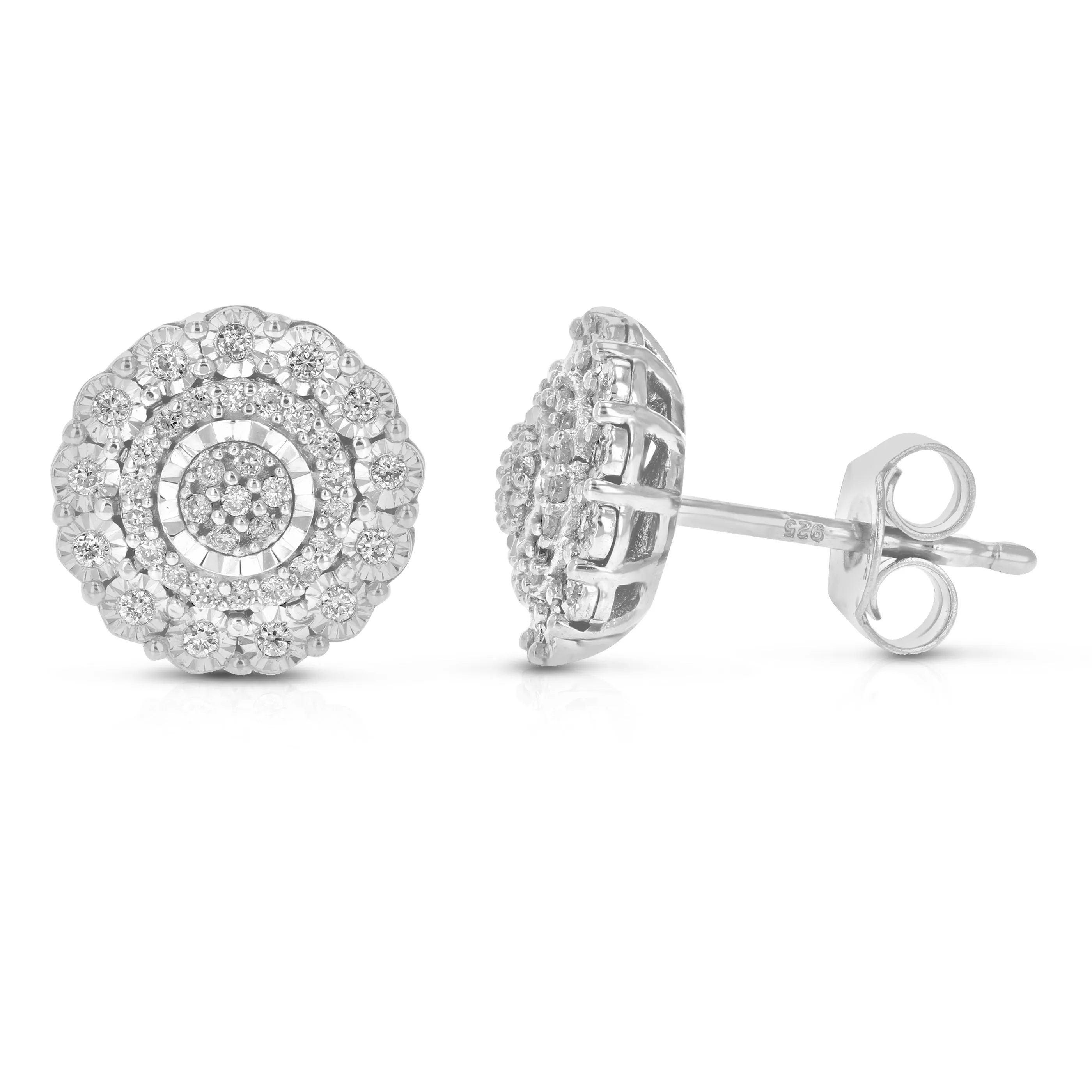 1/4 cttw Lab Grown Diamond Stud Earrings in .925 Sterling Silver