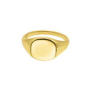 14k Gold Plated Square Face Signet Pinky Ring