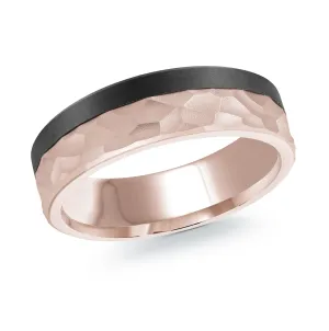 14K Rose Gold Ring from the Noir Collection by Malo - MRDA-147-65P