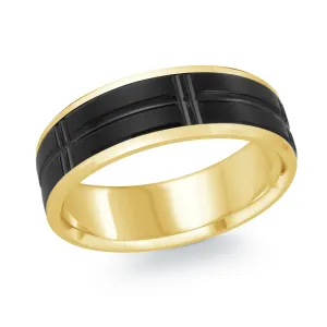 14K Yellow Gold Ring from the Titanium Collection by Malo - MRDTI-008-7Y