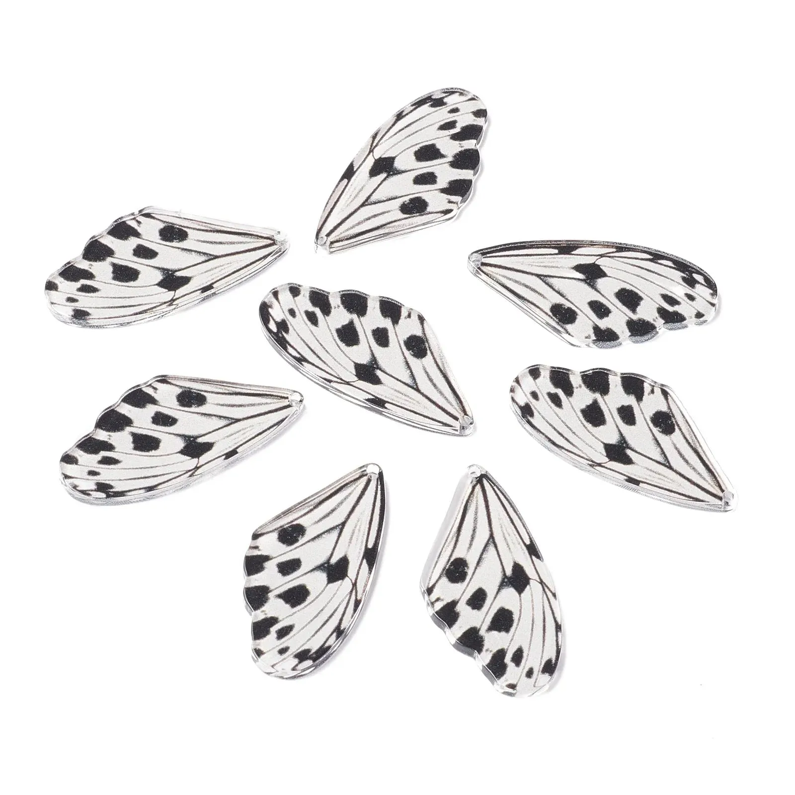 20pcs Butterfly Wings Acrylic Pendants Charms DIY Jewellery Making