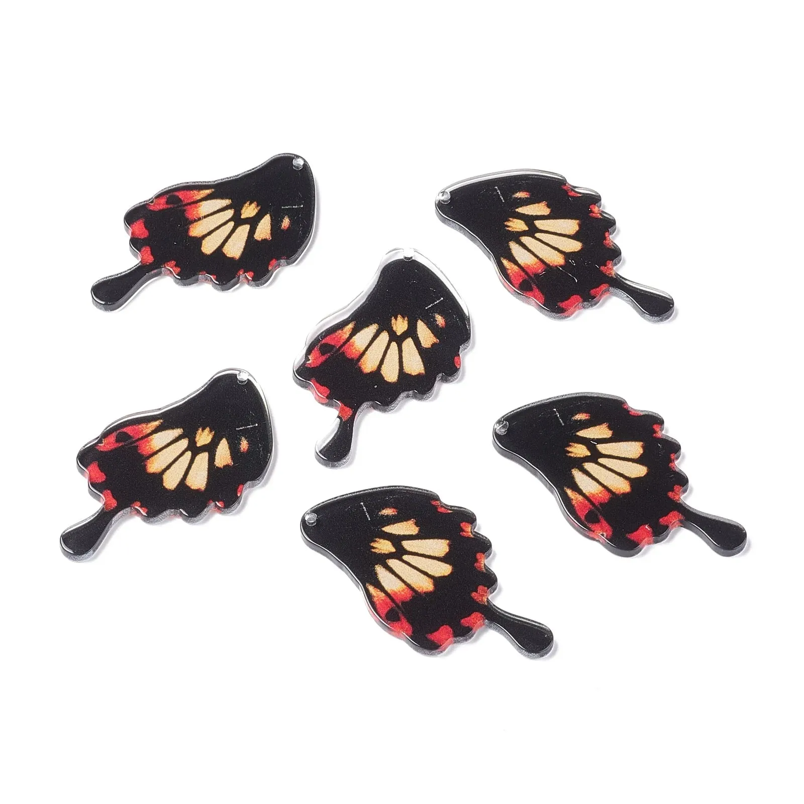 20pcs Butterfly Wings Acrylic Pendants Charms DIY Jewellery Making