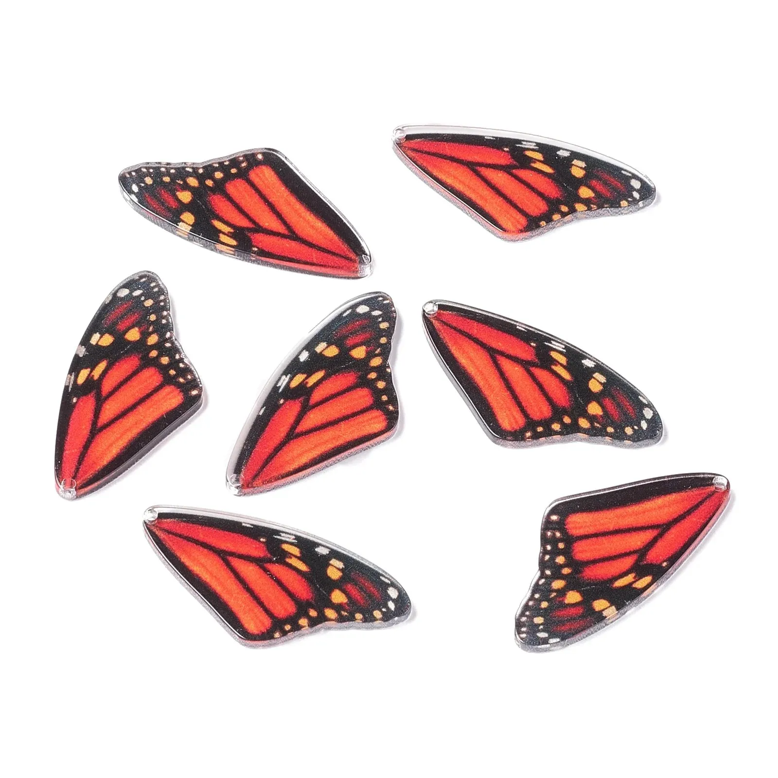 20pcs Butterfly Wings Acrylic Pendants Charms DIY Jewellery Making