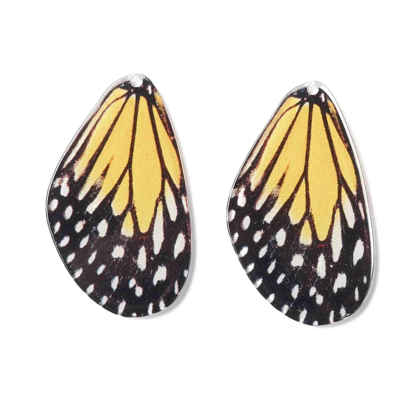 20pcs Butterfly Wings Acrylic Pendants Charms DIY Jewellery Making