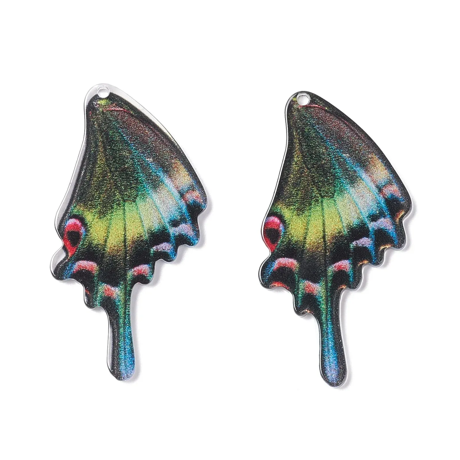 20pcs Butterfly Wings Acrylic Pendants Charms DIY Jewellery Making