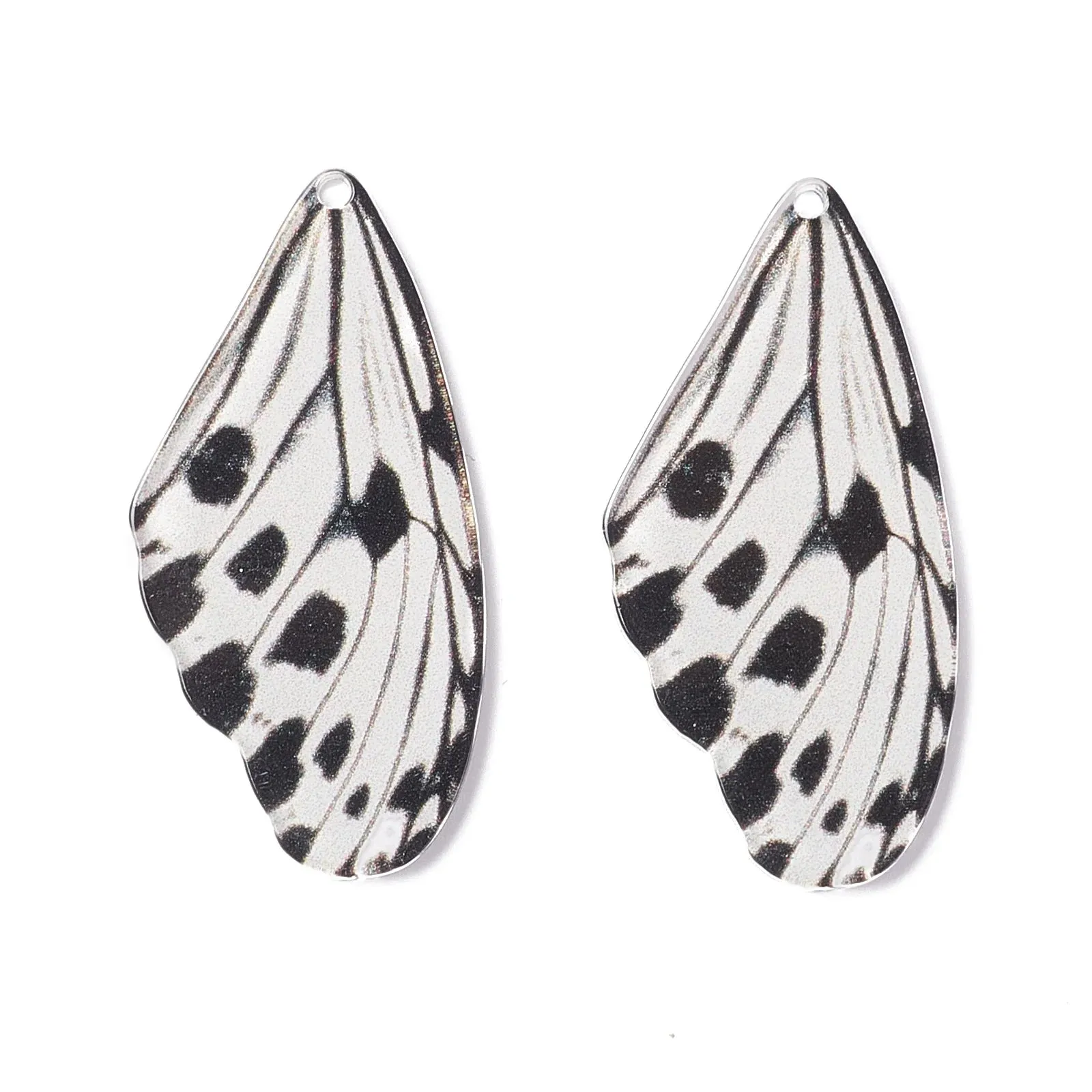 20pcs Butterfly Wings Acrylic Pendants Charms DIY Jewellery Making