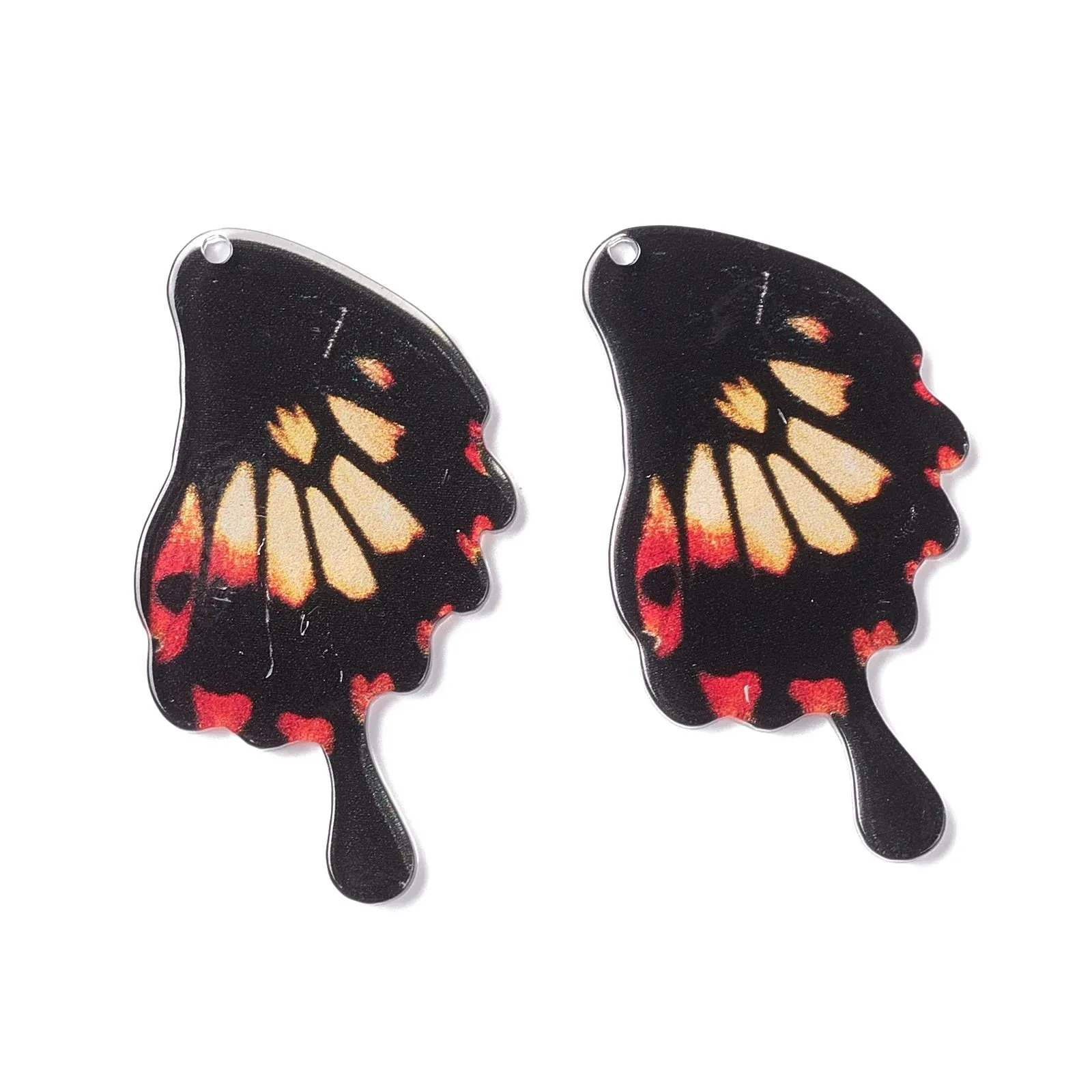 20pcs Butterfly Wings Acrylic Pendants Charms DIY Jewellery Making