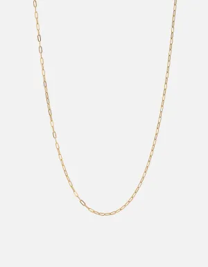 2.5mm Volt Link Cable Chain Necklace, Gold Vermeil