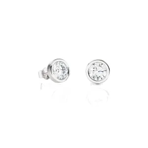 3/4 ctw Round Lab Grown Diamond Bezel Set Solitaire Stud Earrings