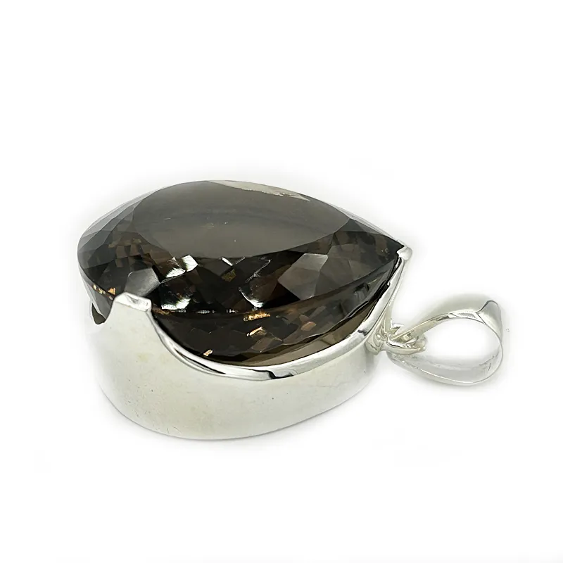 Aarna Smoky Quartz XL Faceted Pendant