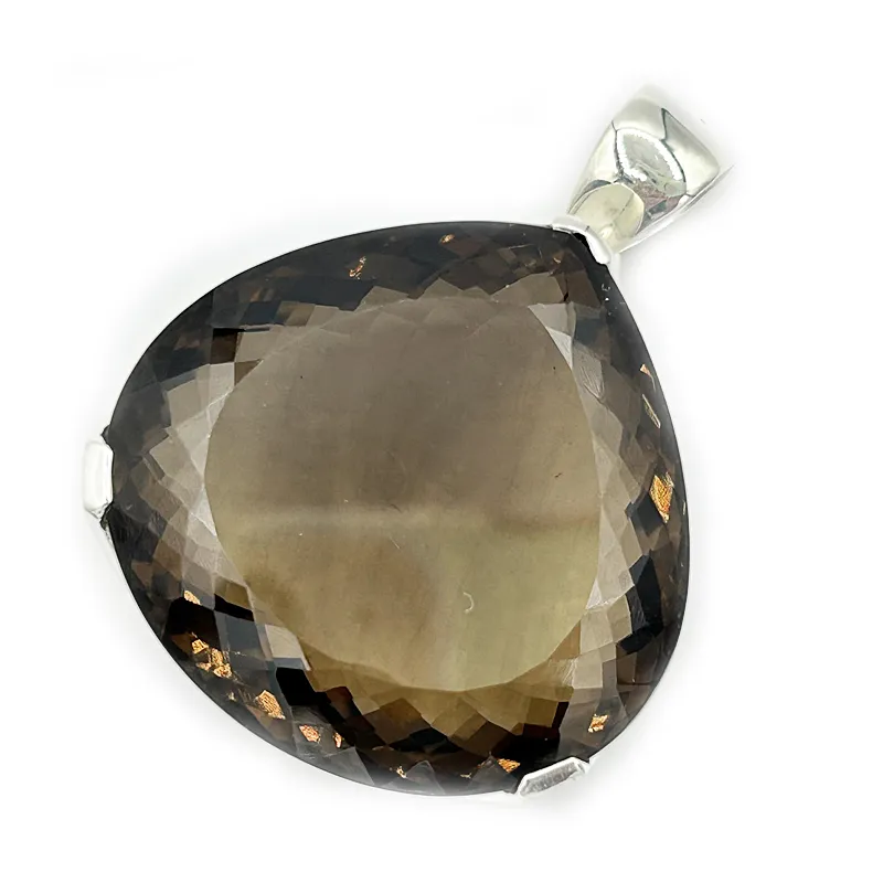 Aarna Smoky Quartz XL Faceted Pendant