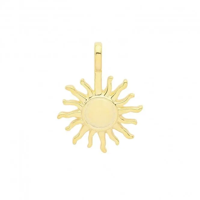 Acotis Silver Pendant Gold Plated Sun G61067GP