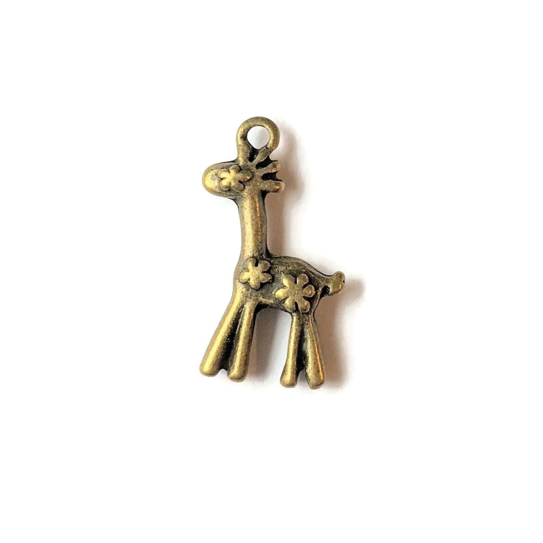 Antique Bronze Giraffe Charm