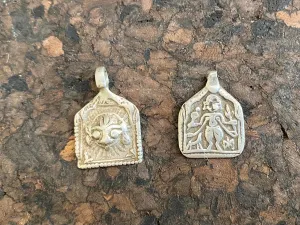 Antique Silver Tribal Amulet Pendants - Shiva