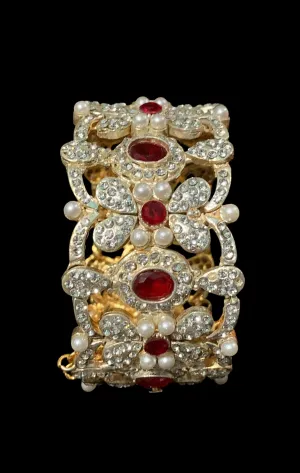 B126 Zeenat cz bangle / kada in ruby -SINGLE  ( READY TO SHIP )