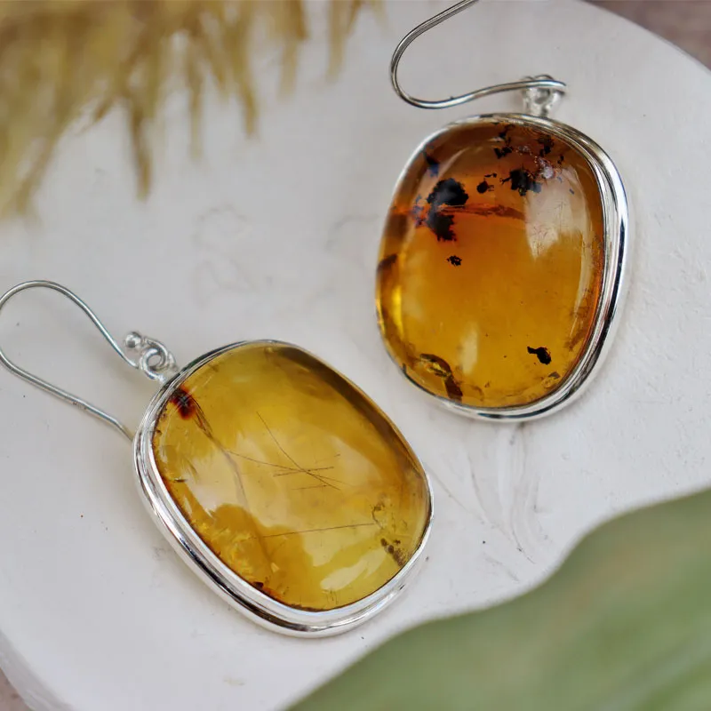 Bartley Amber Boho Earrings A