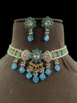 Beaded Polki Kundan Choker Set