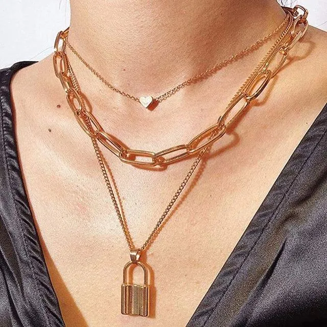 Boho Multi Layered Coin Pendant Necklaces