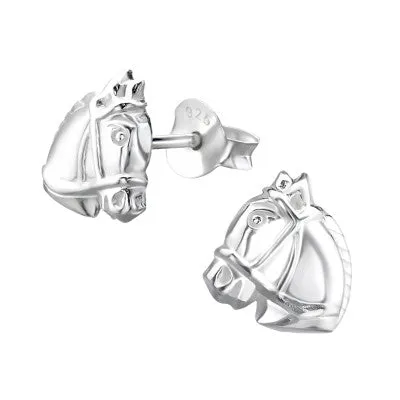 Children’s Sterling Silver Horse Head Ear Studs