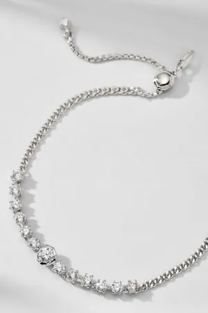 CLEO CZ CURB LINK CHAIN ADJUSTABLE BRACELET