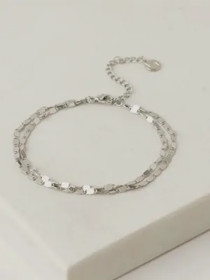 Cleo Double Bracelet - Silver