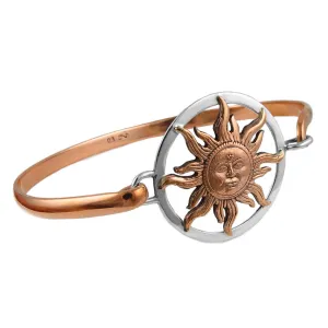 Copper and Silver Sun Bracelet