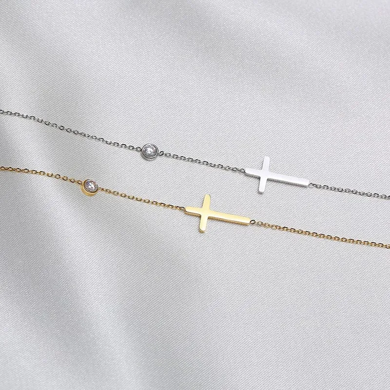 Dainty Cross Bracelet