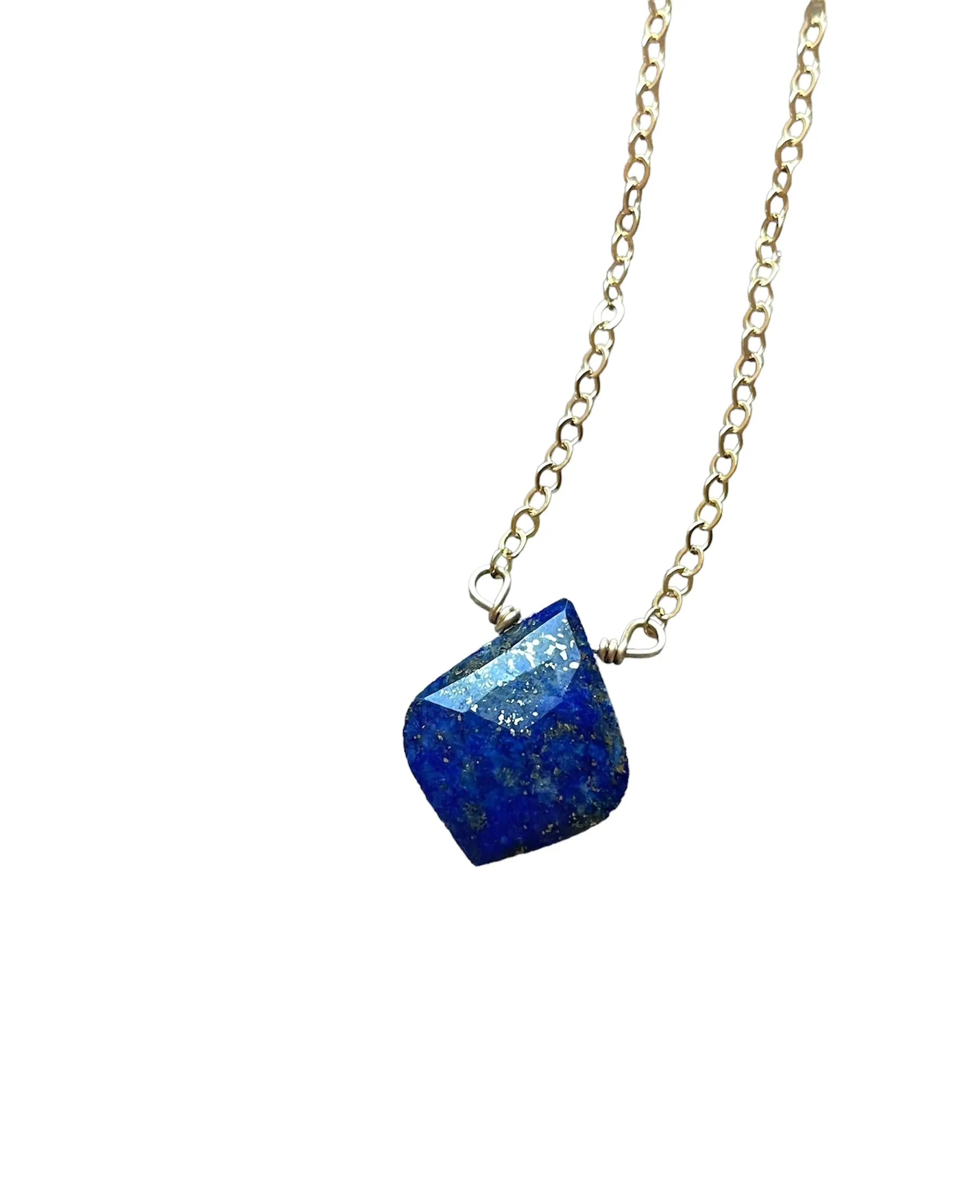 Dainty Lapis Lazuli Pendant Necklace