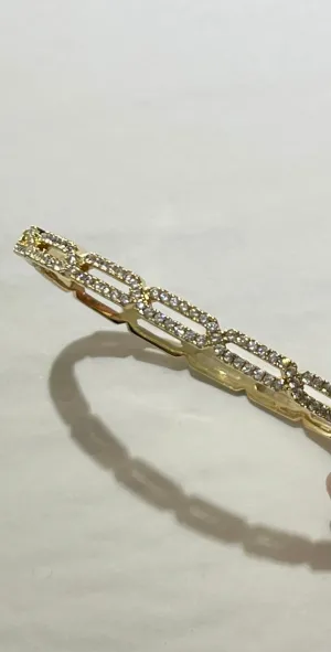 Dearlt Dainty Gold Rhinestones Bangle