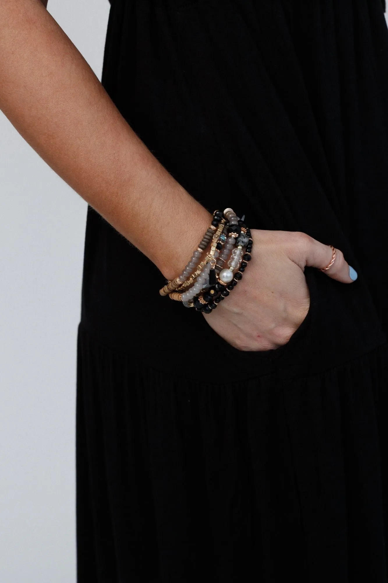 Deena Bracelet Set - Black