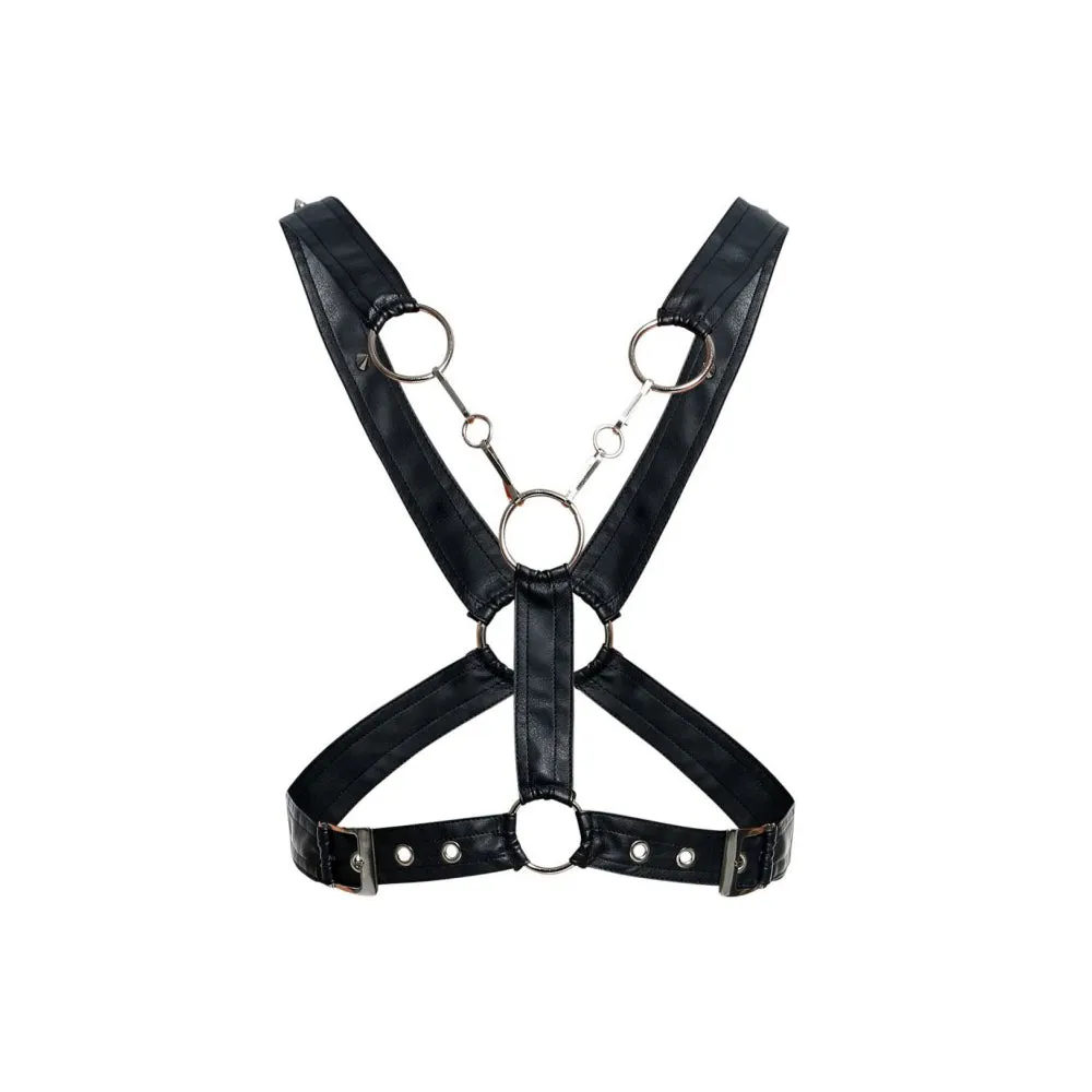 Dngeon Cross Chain Harness Black One Size