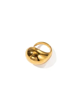 Dome Rings, 18K Gold Plated Super Chunky Luxury Fashion Statement Ring