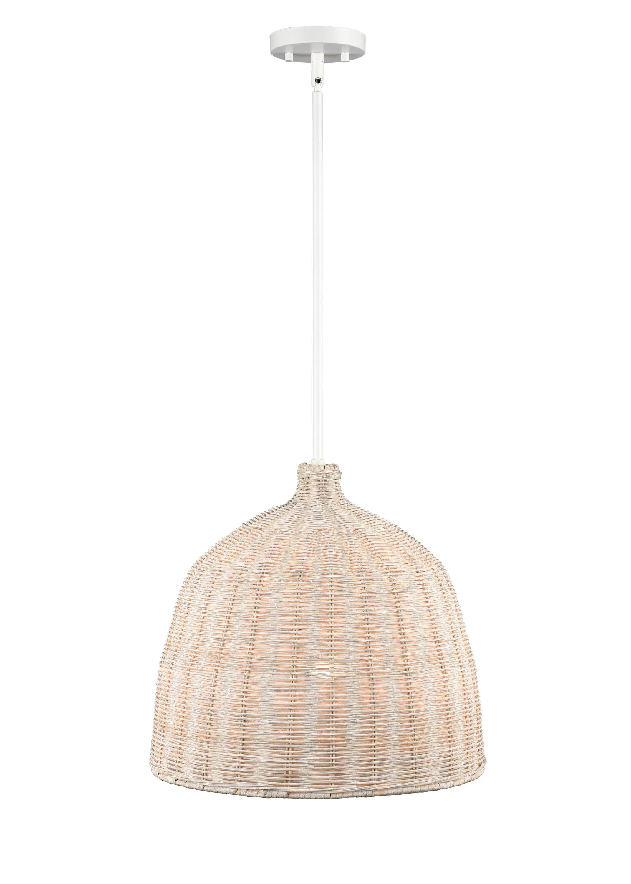 Elise Pendant - White - 16in. Diameter - E26 Medium Base