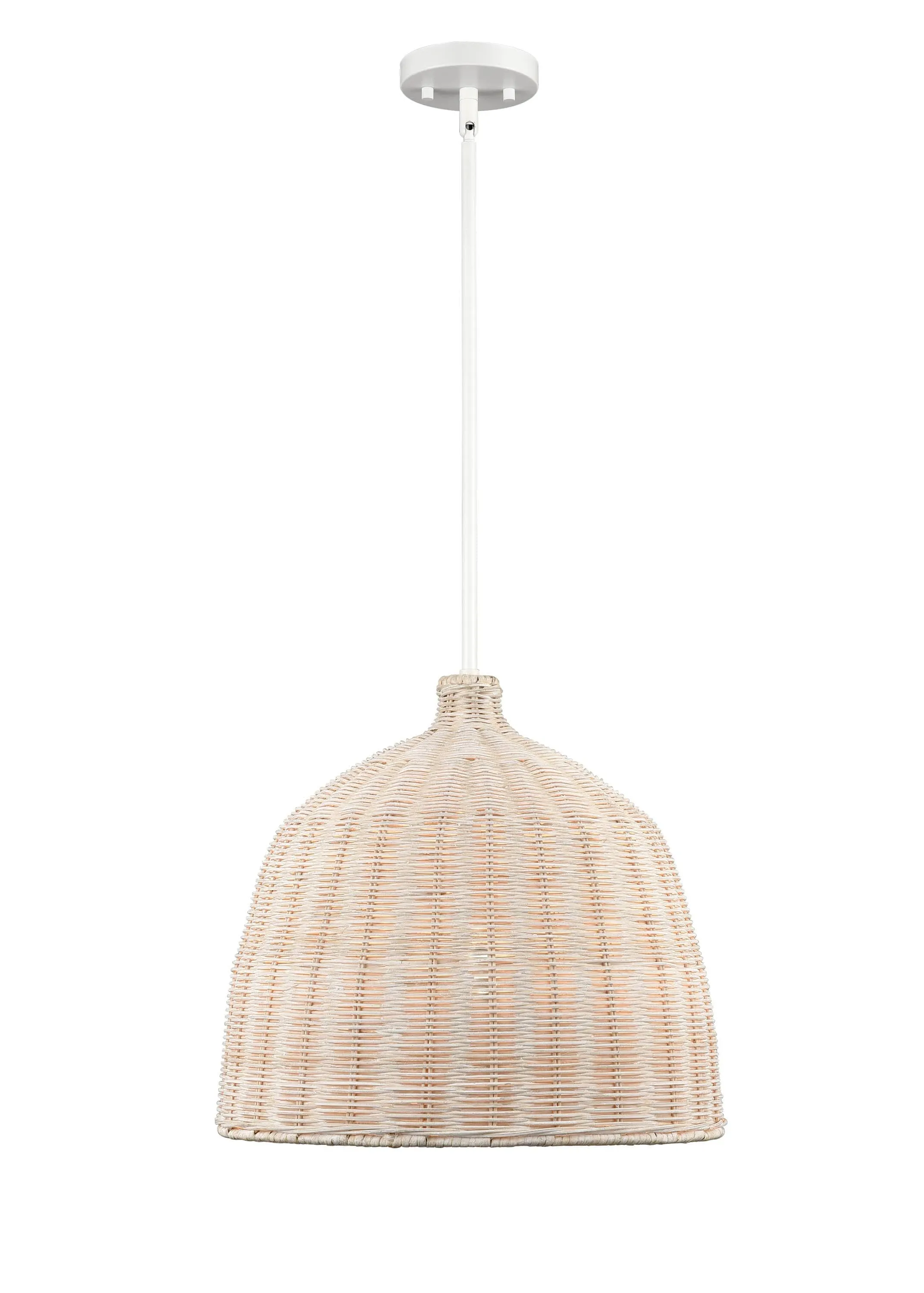 Elise Pendant - White - 16in. Diameter - E26 Medium Base