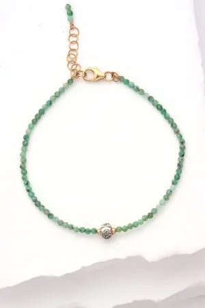 Emerald Om Bracelet