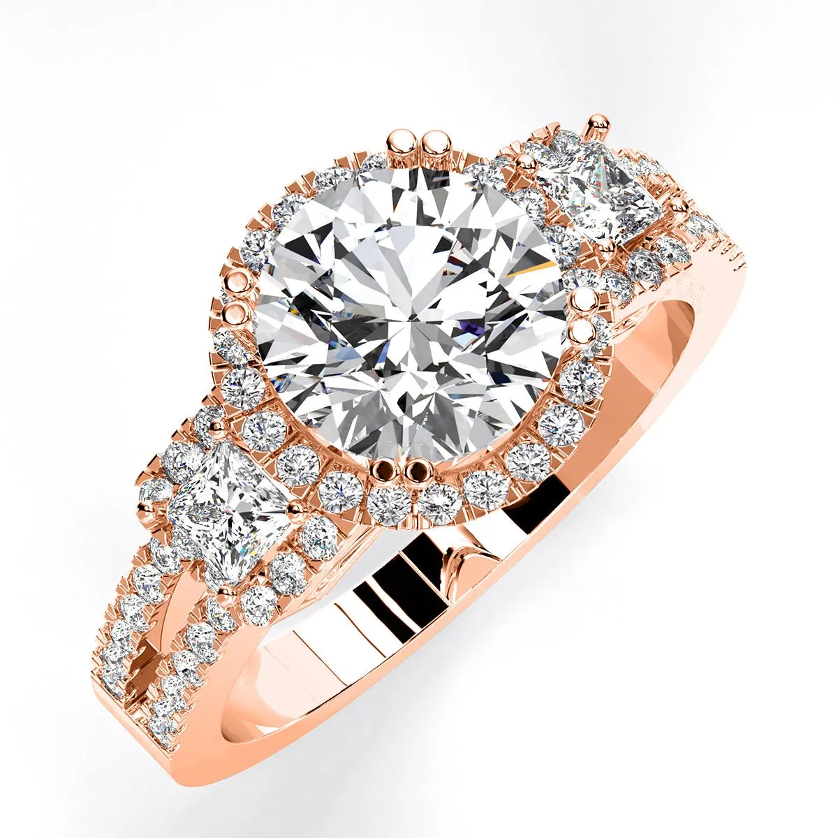 Erica - GIA Natural Round Diamond Engagement Ring