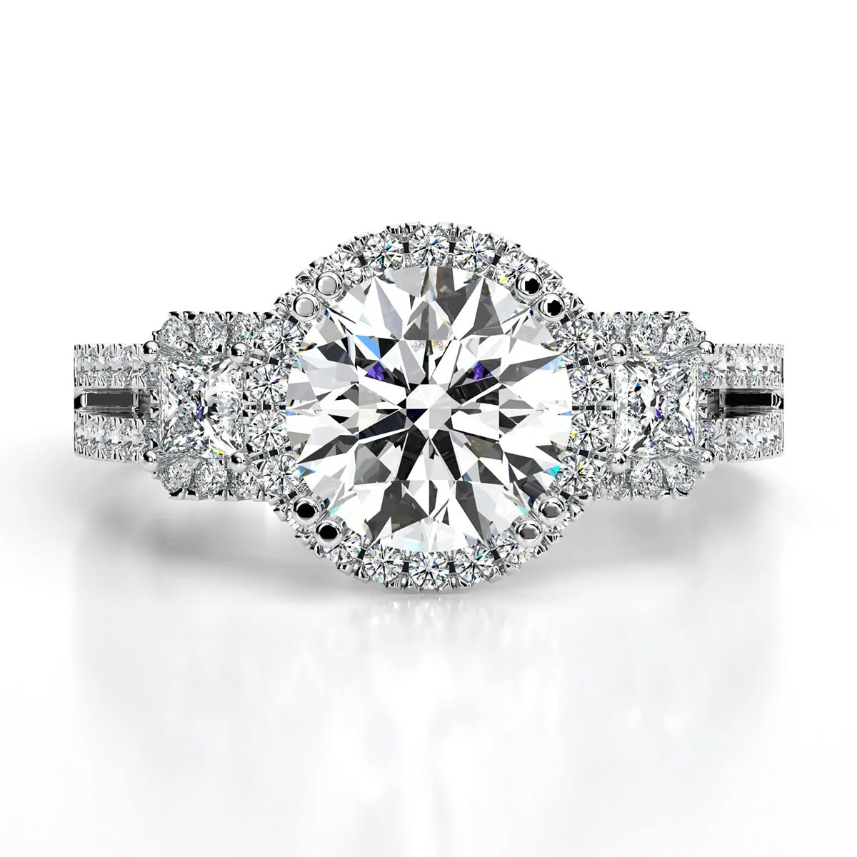 Erica - GIA Natural Round Diamond Engagement Ring