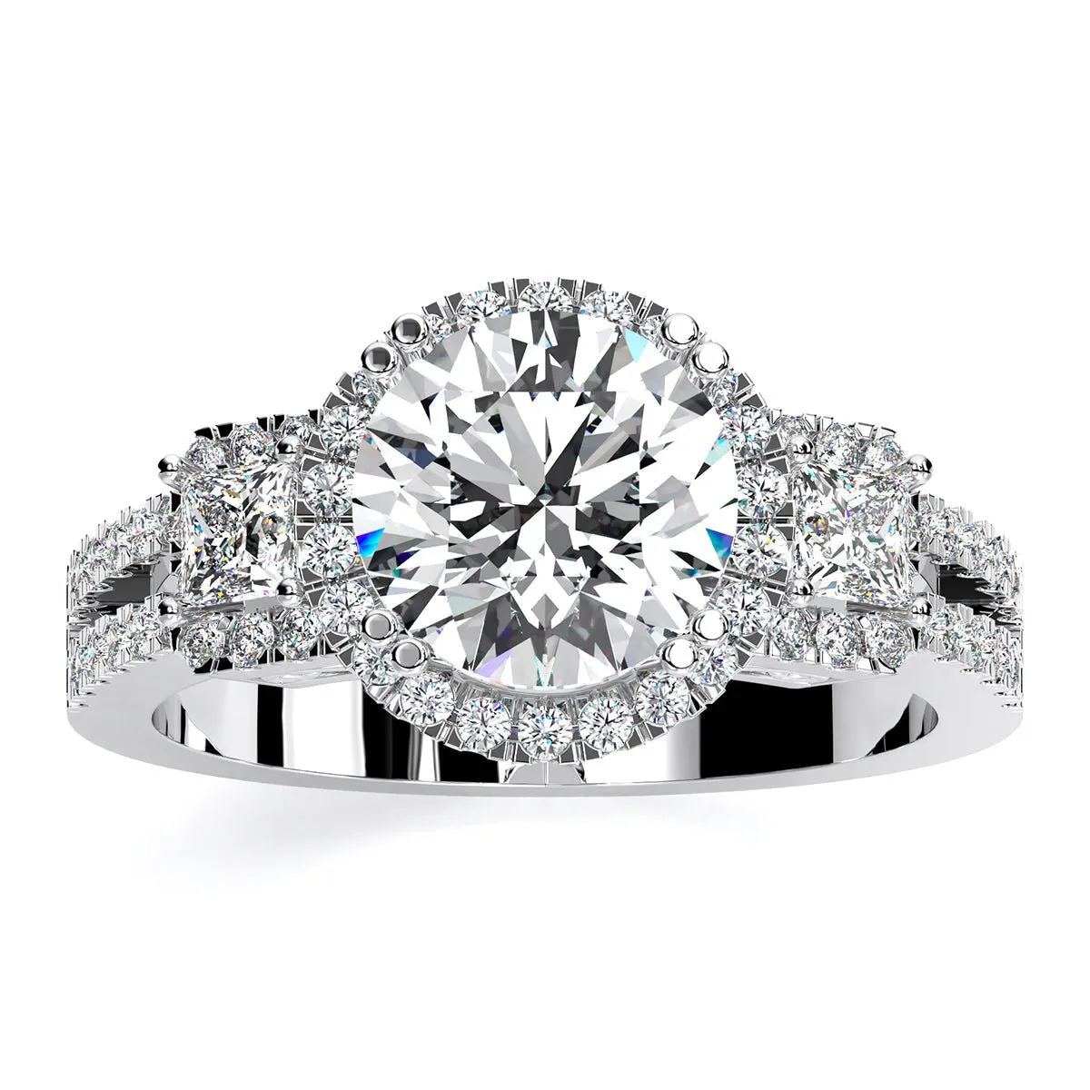 Erica - GIA Natural Round Diamond Engagement Ring