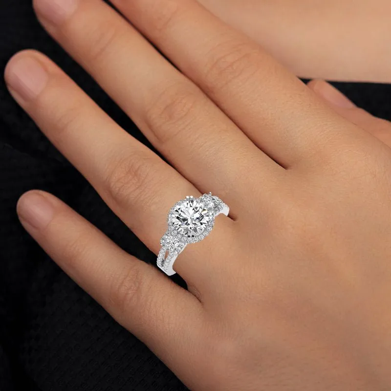 Erica - GIA Natural Round Diamond Engagement Ring