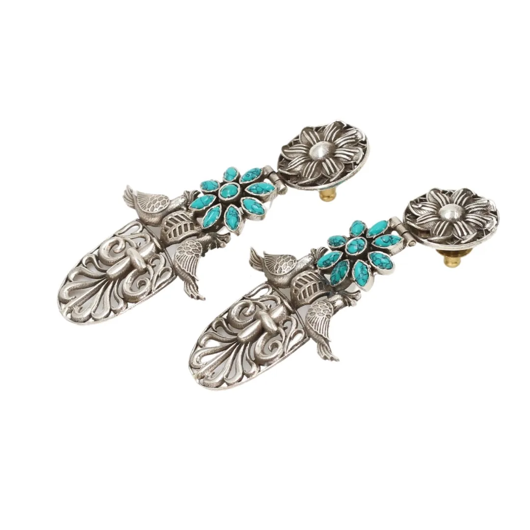 Eternal Charm: Sangeeta Boochra Silver Handcrafted Earrings