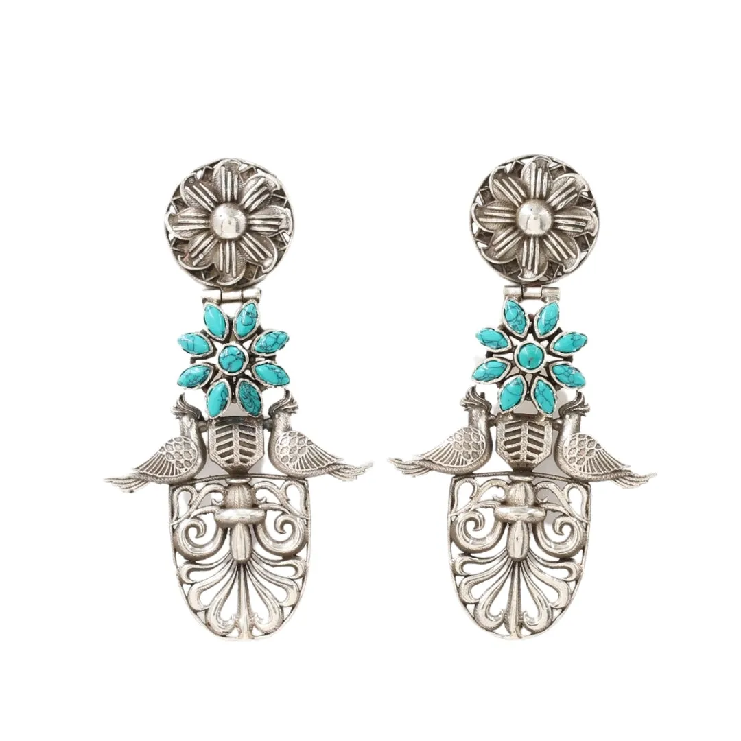 Eternal Charm: Sangeeta Boochra Silver Handcrafted Earrings