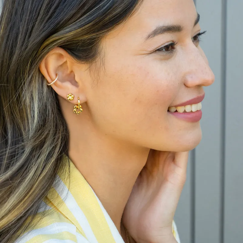 Flower Crystal Stud Earrings