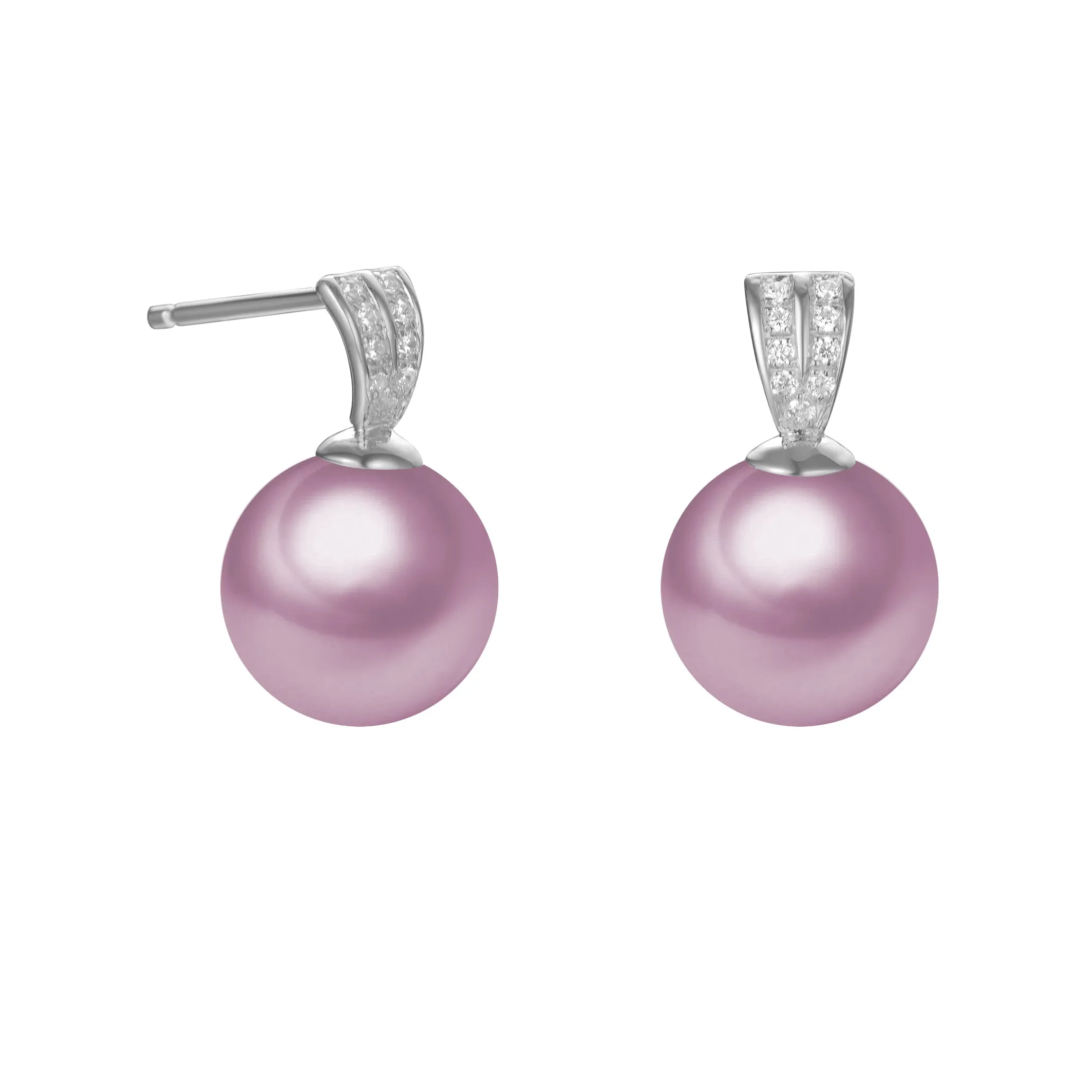 G18k Diamonds Timeless Classic Edison Pearl Studs Earrings