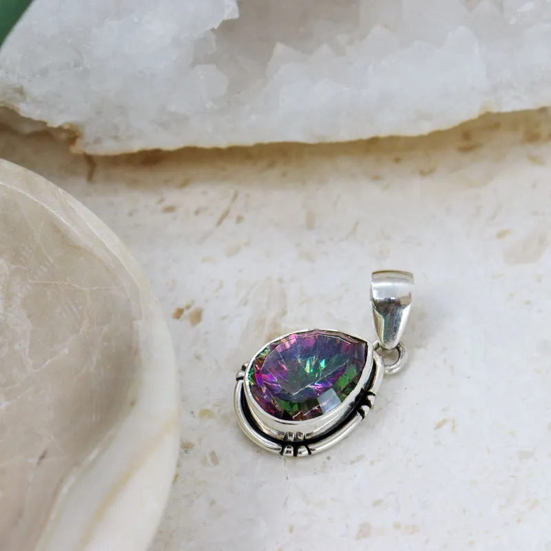 Gloria Mystic Topaz Teardrop Pendant