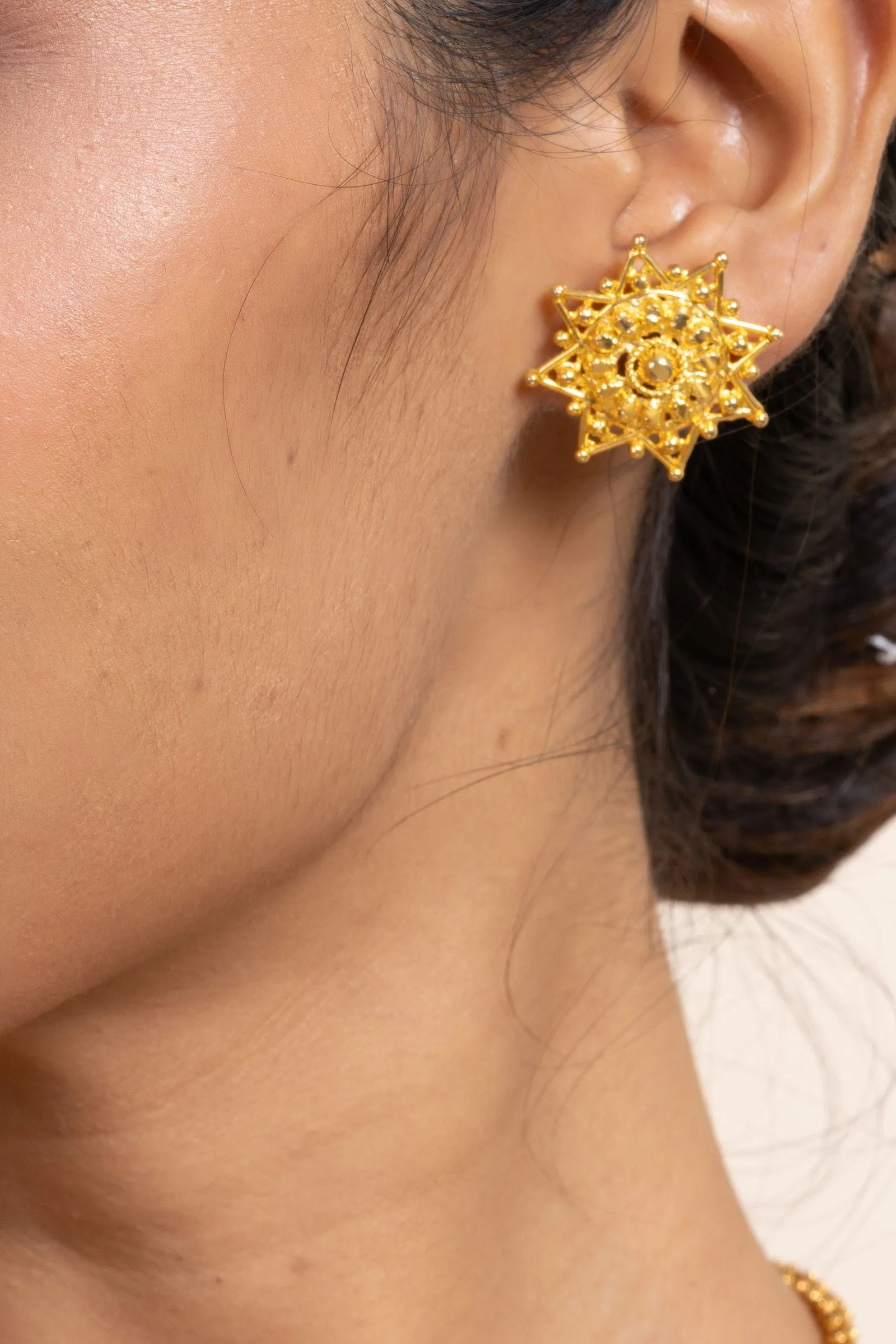 Gold Plated Star Stud Earrings – Copper Jewelry, Non-Allergic, Perfect for All Occasions