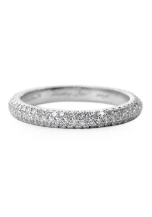 Katharine James Christina Platinum 3 Row Pavé Diamond Band