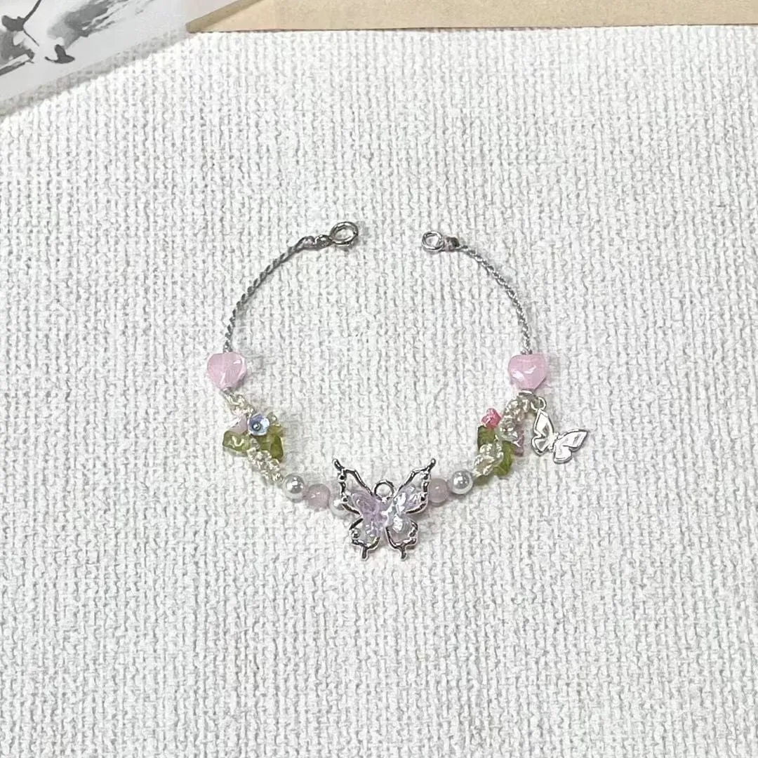 Kawaii Floral Butterfly Bracelet