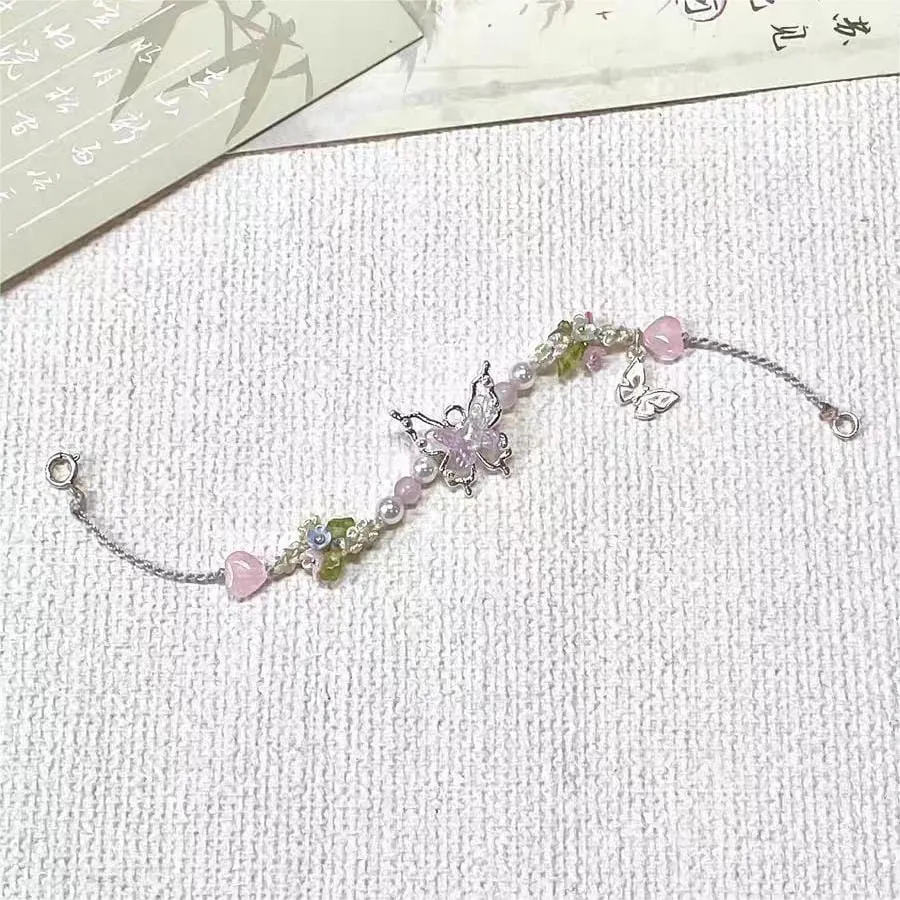 Kawaii Floral Butterfly Bracelet