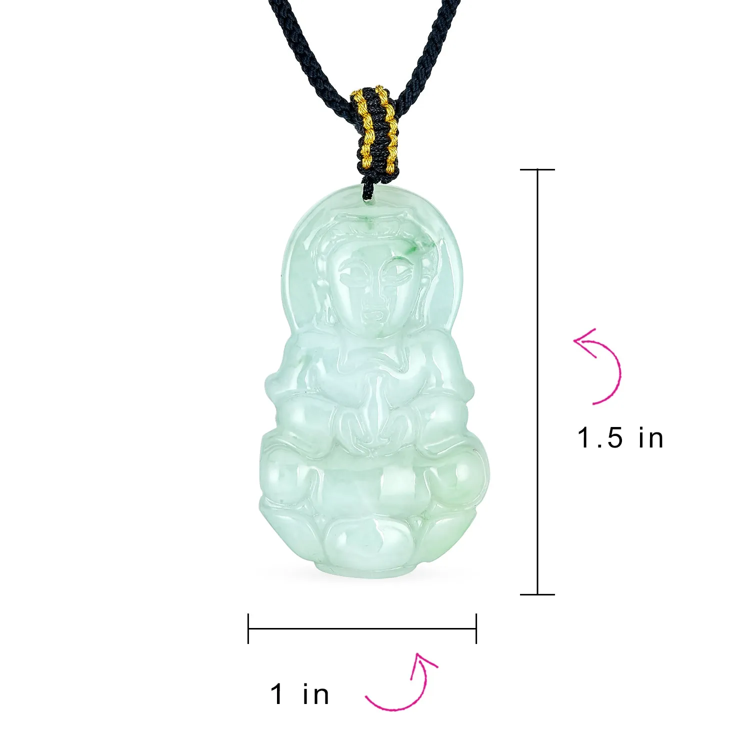 Laughing Buddha Unisex Pendant Brown Green Black Necklace Carved Glass